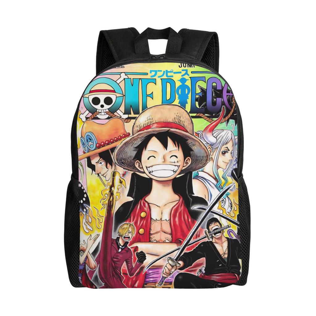 Рюкзак One Piece для мужчин и женщин, крутой студенческий, деловой, для повседневного ношения, с символикой Команды Соломенной Шляпы, сумка через плечо для ноутбука, прочный