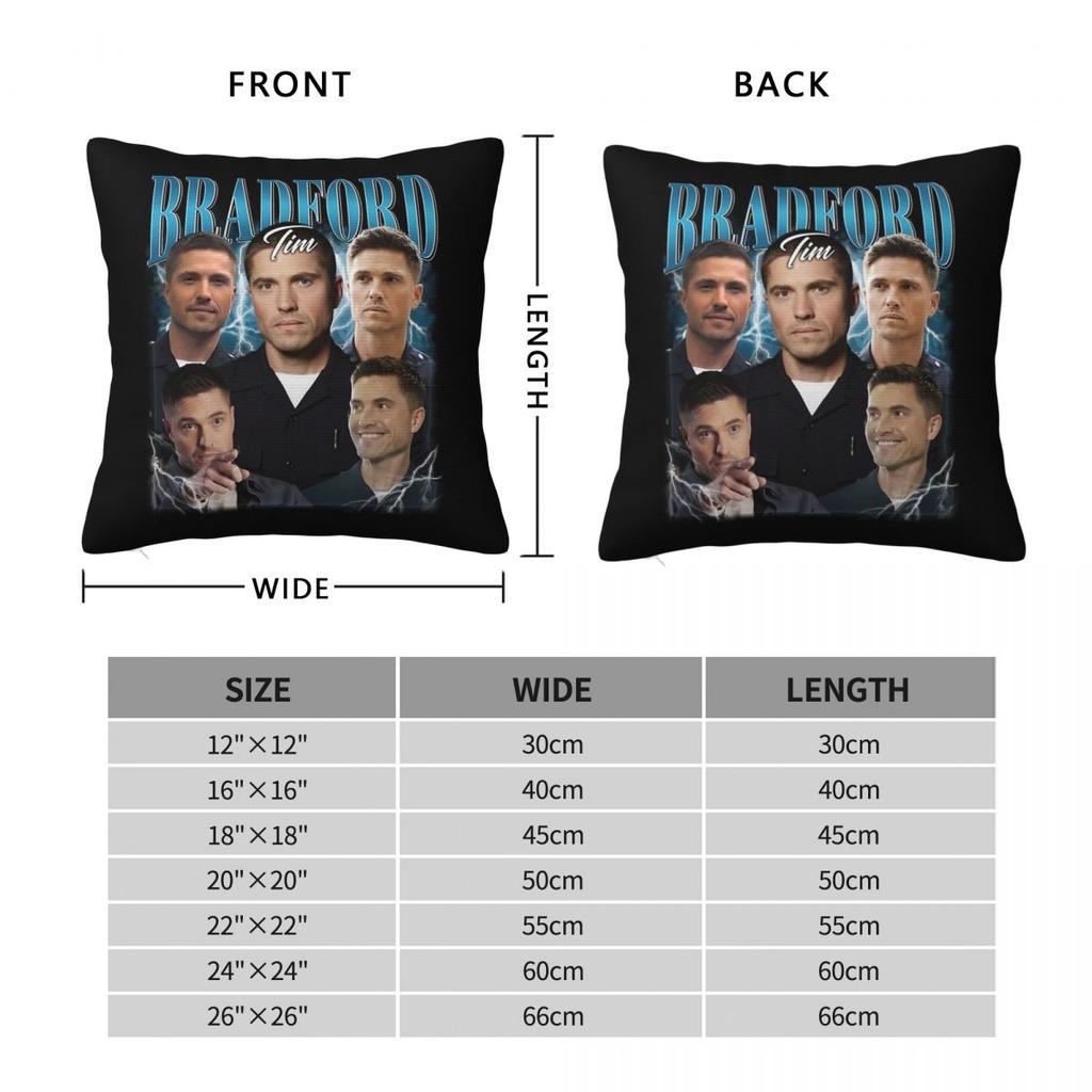 The Rookie Tim Bradford Square Pillowcase Polyester Linen Velvet Creative Zip Decorative Throw Pillow Case Bed Cushion Cover