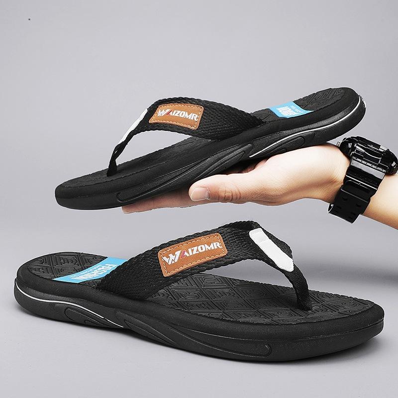 Comfortable & Lightweight Flip-Flops | Classic Black & White Design | Slip-Resistant Soles for Daily & Beach Wear | European Summer Hot Sale