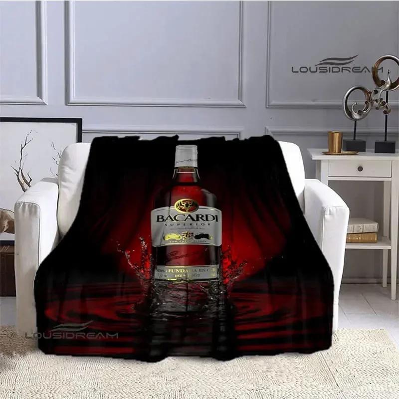 Плед с принтом логотипа Bacardi wine детский теплый красивый фланелевый мягкий и удобный домашний дорожный плед подарок на день рождения
