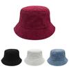 Винтажная шляпа-ведро зимняя для пар однотонная утепленная дышащая шляпа солнцезащитная