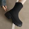 Модные женские резиновые сапоги Petite 2024 Весна/осень Новый стиль Высокие утягивающие сапоги до щиколотки Длинные короткие сапоги Knight