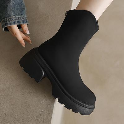 Модные женские резиновые сапоги Petite 2024 Весна/осень Новый стиль Высокие утягивающие сапоги до щиколотки Длинные короткие сапоги Knight