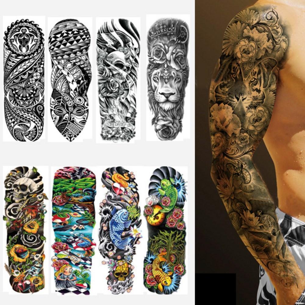 Kukuk Island Full Sleeve Tattoo Sticker Irezumi Large 04.TQB-17 1 pcs