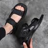 Outwear Air Cushion Sandals for Men 2025 Summer New Sports Beach Shoes Male Casual Black Platform Sandals Man