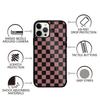 Клетчатая шахматная доска Чехол для телефона Для iPhone 16,15,14,13,12,11,Plus,Pro,Max,Mini Магнитная беспроводная зарядка MagSafe