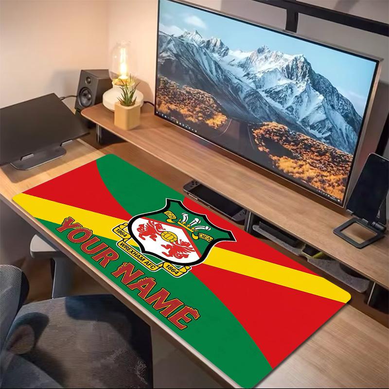 Custom Name Wrexham AFC Print Cushion Non-slip Laptop Tablet Big Mousepad XXL Mat Mini PC Playmat With Lock edge