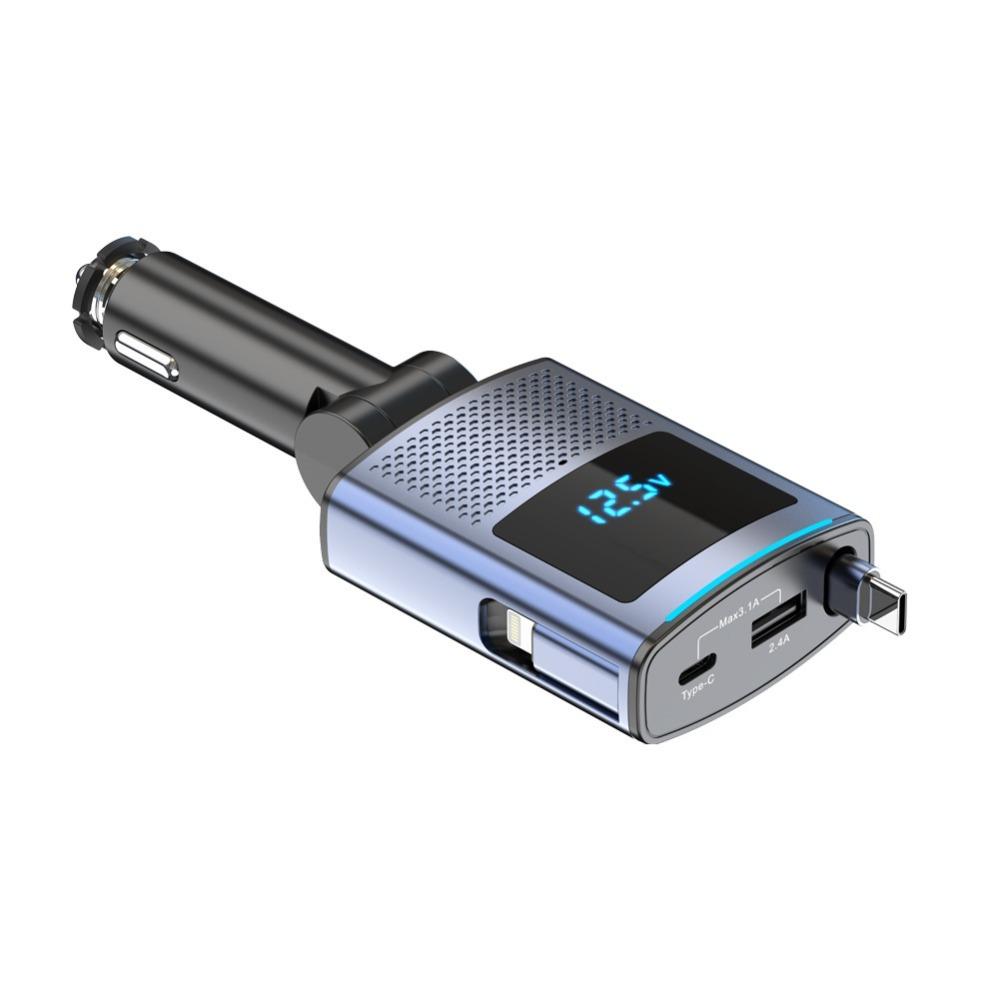 LED Display Car Phone Charger PD65W Fast Charging Universal Mini Car Charger Vehicle