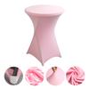 Height Stretch Round Tablecloth Cocktail Table Cover Spandex Table Cloth Bar Hotel Party Wedding Elastic TableCloth Decor