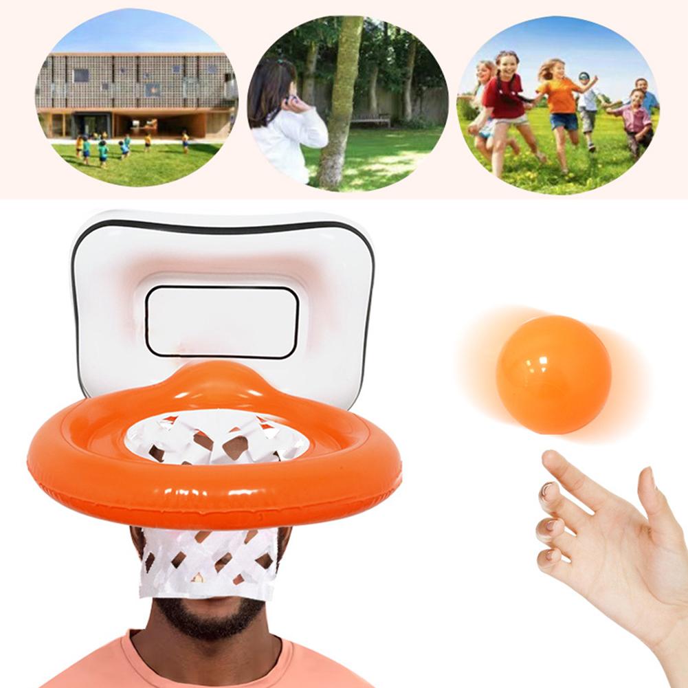 Inflatable Basketball-Hoop Throwing Toys Include Ball Party Game Set For Kid Adults Birthday Party Indoor Outdoor Game