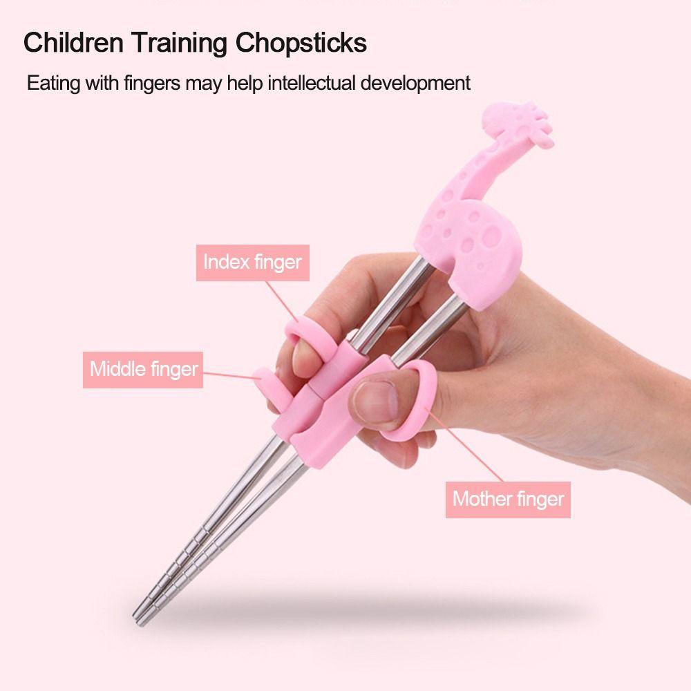 Stainless Steel For Kids Learning Chop Sticks Children Tableware Set Chopsticks Training Chopsticks