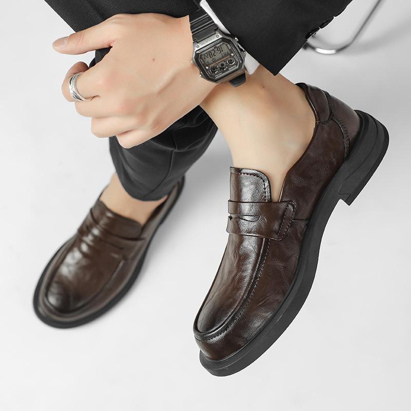 Mens Leather Shoes Luxury Crocodile Pattern Men Business Dress Shoes Casual Social Shoe Male Wedding Footwear