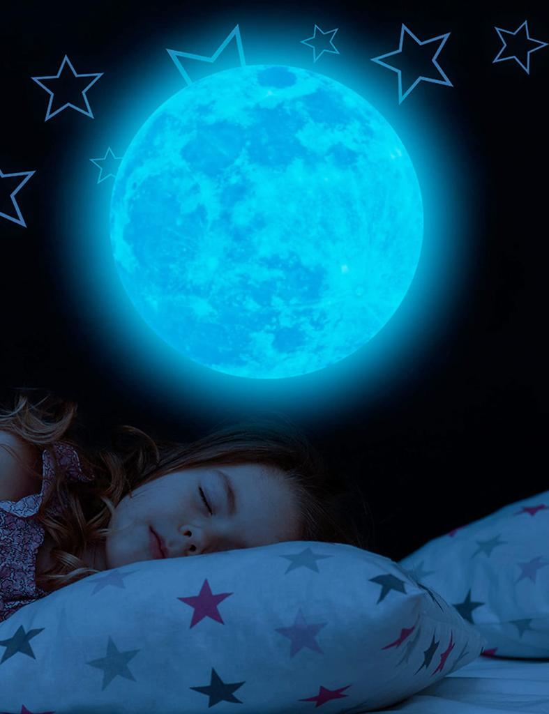 Happykau Светящиеся наклейки Штука Светящиеся Звезды Луна Падающие звезды Светящиеся наклейки Светящиеся наклейки на стену Наклейки-звезды Светящиеся наклейки Сверкающие