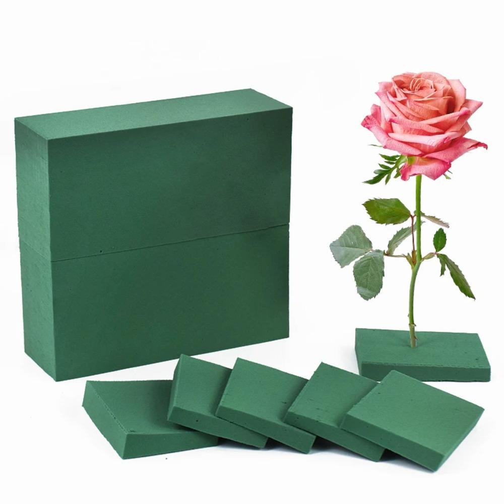 2/4/6pcs Rectangle Floral Foam Brick Green Artificial Flower Mud  DIY Crafts Supplies