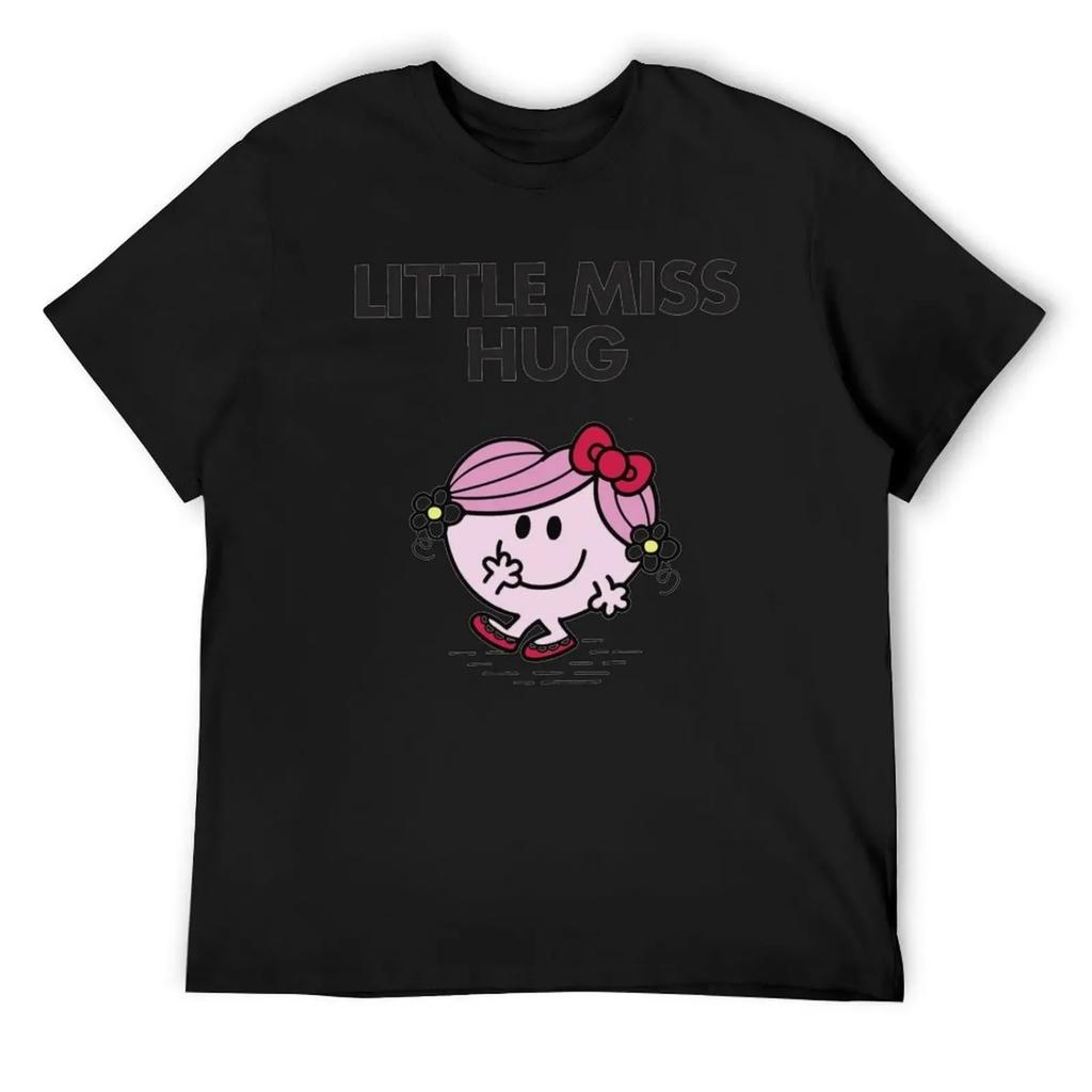 Футболки Little Miss Hug с принтом животных для мальчиков, милые топы, мужские футболки с графикой, хип-хоп