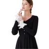 Detachable Lace Jabot Collar Solid Color Ruffled Neck Collar  Stage Performance Costume Accessory