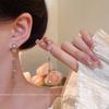 Серьги с жемчугом и бахромой, дизайн с подвеской сзади, женская элегантность, темперамент, длинные серьги, корейские серьги