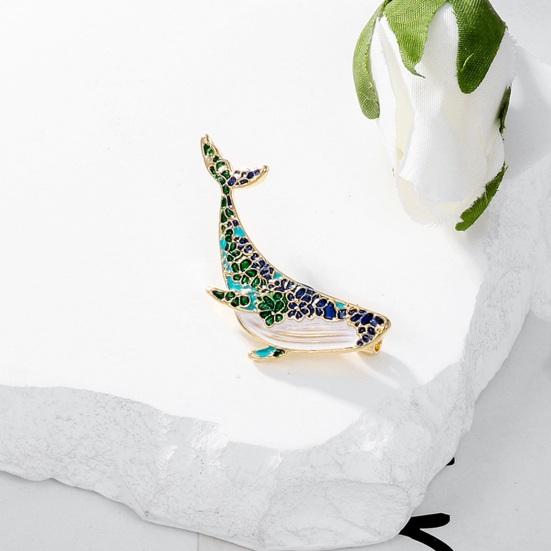 Модная брошь в форме кита, милая эмалированная булавка в форме дельфина, костюм с лацканами, значок животного, одежда, аксессуары для пальто