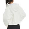 Adidas Neo Solid Color Logo Print Zip-Up Hooded Jacket Women Jackets White HE4488