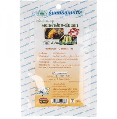 Thanyaporn Травы Сафлор с Гарцинией камбоджийской Травяной чай, 1 упаковка, 20 чайных пакетиков