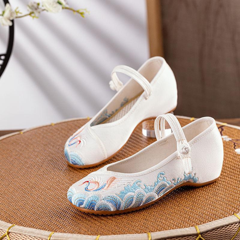 Женская обувь, древние ветровые туфли, обувь ханьфу, старая пекинская тканевая обувь, женская обувь с этнической ветровой вышивкой