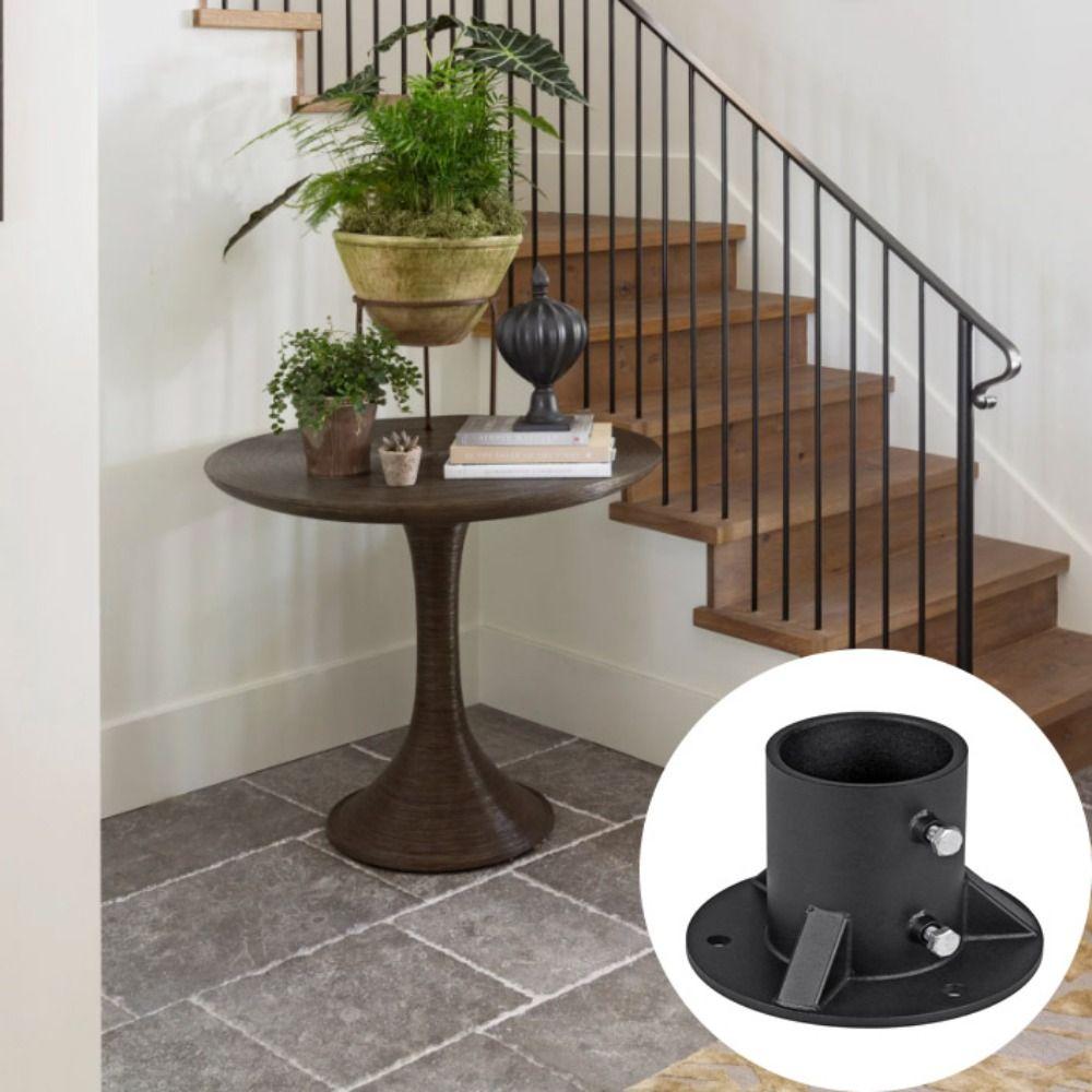 Floor Flange Flange Base With Screws Post Mount Wood Post Brackets  Railing Installation