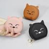 Мультяшный кот Кожаный брелок Милое животное Подвеска для студенческого рюкзака Креативный автомобильный аксессуар Элегантное подвесное украшение Футляр для помады