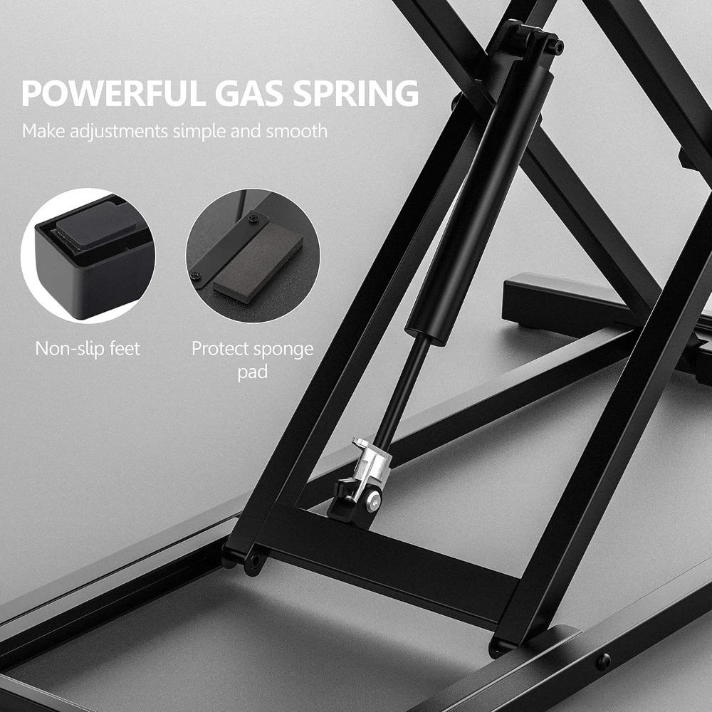 Регулируемая по высоте и ширине, двухцелевая для работы сидя и стоя, двухслойная стоячая парта, стоячая настольная рабочая станция для ноутбуков