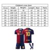 Barcelona Yamal Kids Soccer Jersey Blue Youth Athletic Sportswear Breathable Quick-Dry