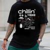 Funny Beach Chillin Vibes Graphic Motorcycle Cotton Tshirt Men Funny Men T-shirt Summer Harajuk