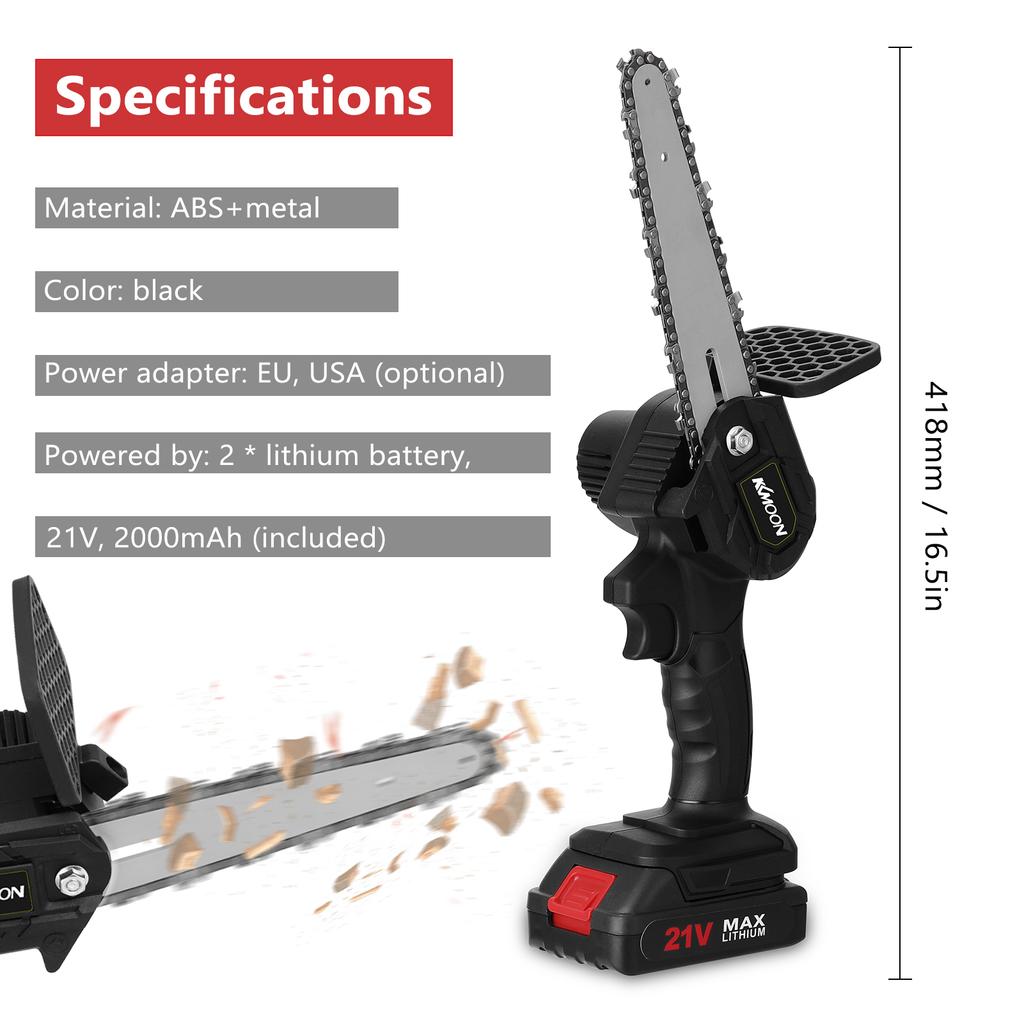 Kkmoon 6-дюймовые портативные мини-электрические обрезные пилы с плавной регулировкой скорости, 21 В (два аккумулятора)