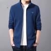 Spring and Autumn Coat Men's Fleece Thickened Thermal Jacket Stand-up Collar Casual