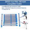 11 Pieces 287033 100 Mesh Blue Airless Paint Gun Filter, Compatible with Graco Contractor PC Spray Gun, Contractor II Spray Gun, FTx Spray Gun Graco