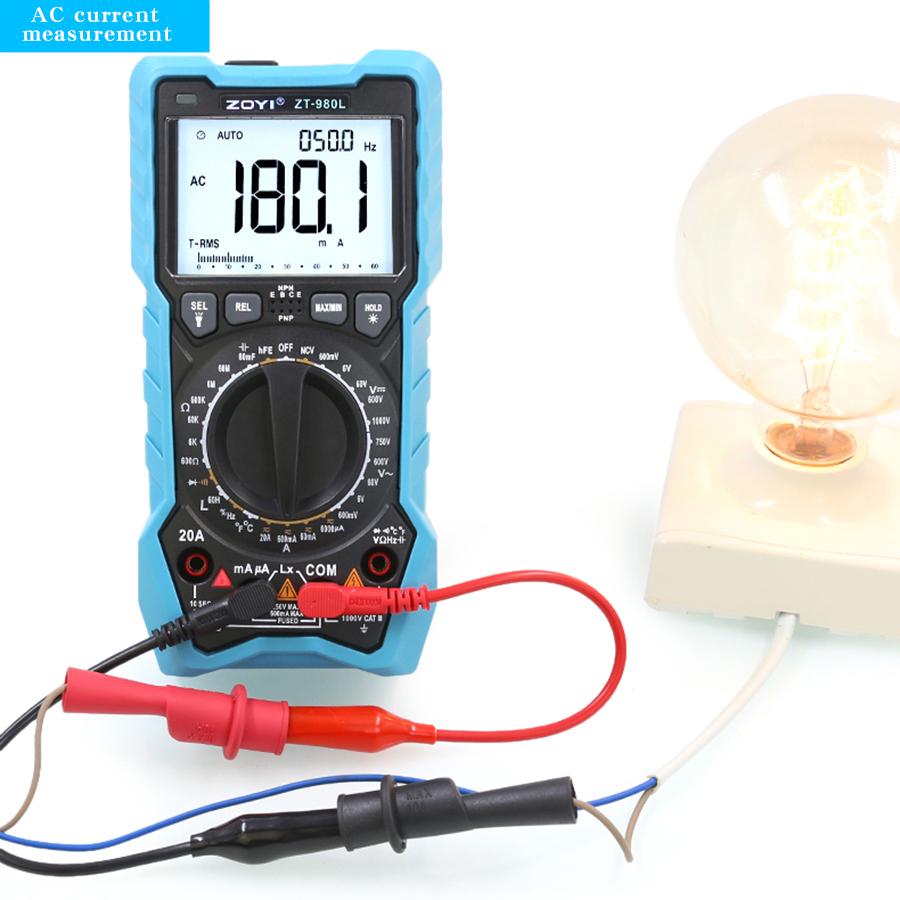 ZOYI ZT-980L цифровой индуктивно-емкостный мультиметр высокой точности универсальный измеритель переменного/постоянного тока напряжения