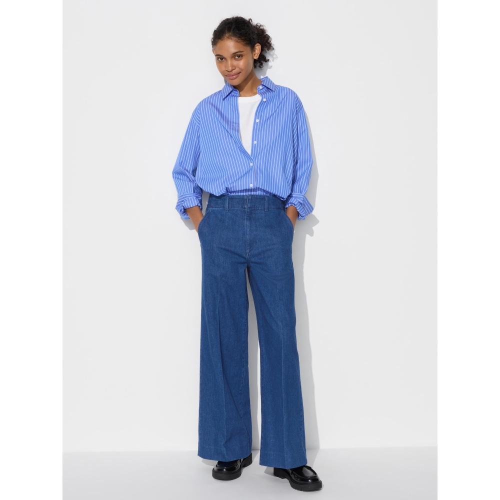 Uniqlo Японские широкие брюки джинсы