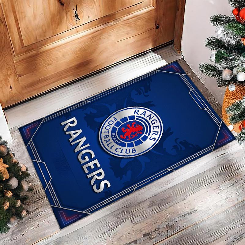 Rangers FC Футбол Футболный Узор Мягкий Ковер для Зоны Нескользящий Ковер для Пола в Помещении Спортивный Декоративный Коврик для Спальни