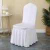 5/10 Pleated Skirt Spandex Chair Cover Hotel Banquet Party Events Wedding Decoration Dining Room Seat Protector Covers