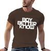 Boy Better Know - Chest Placement (white) T-Shirt Customs Design Your Own Oversized Graphic Tee Blouse T Shirts for Men Pack