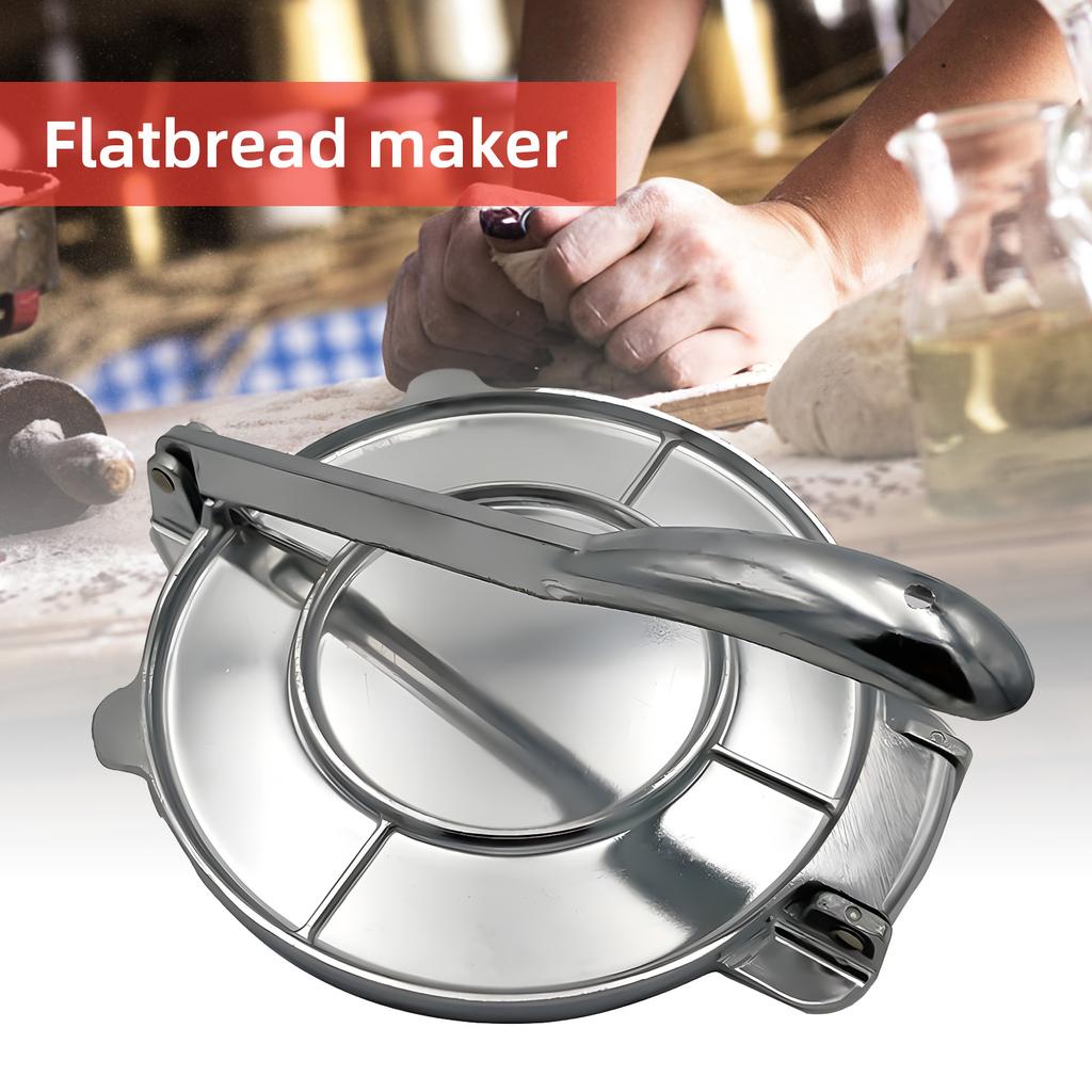 Пресс для тортильи 8 дюймов, мощный пресс для тортильи из алюминиевого сплава, предварительно приправленный аппарат для приготовления роти с ручкой для пиццы из кукурузного теста