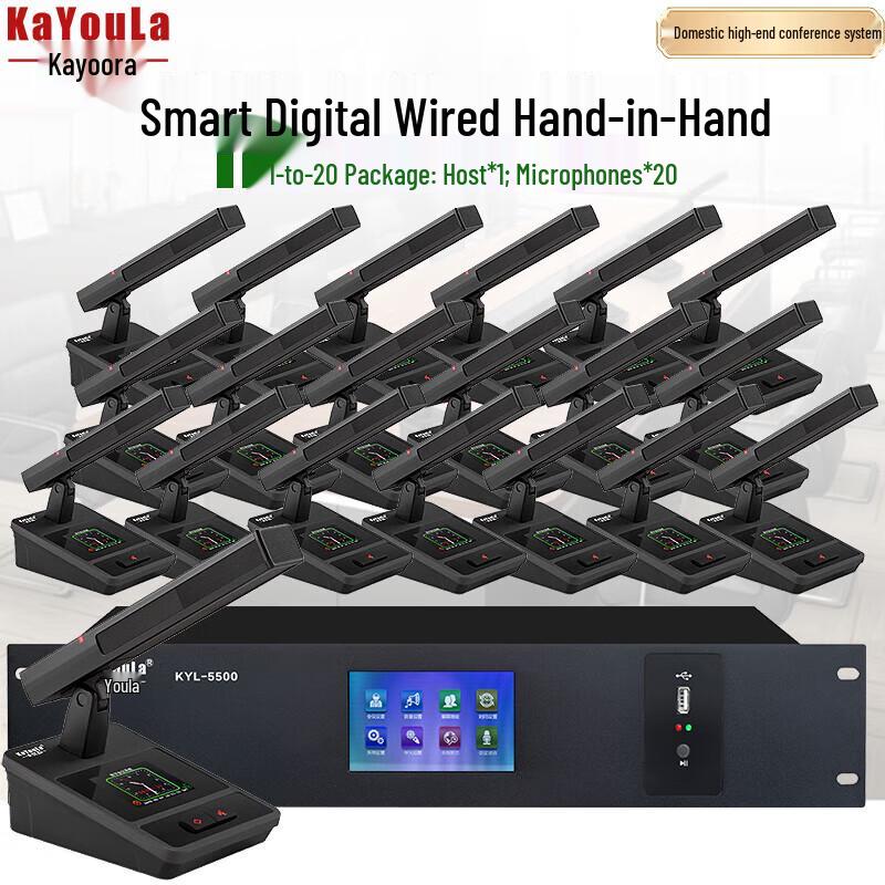 Kayoula KYL-5500 Professional Wired Conference Microphone System (CN version)