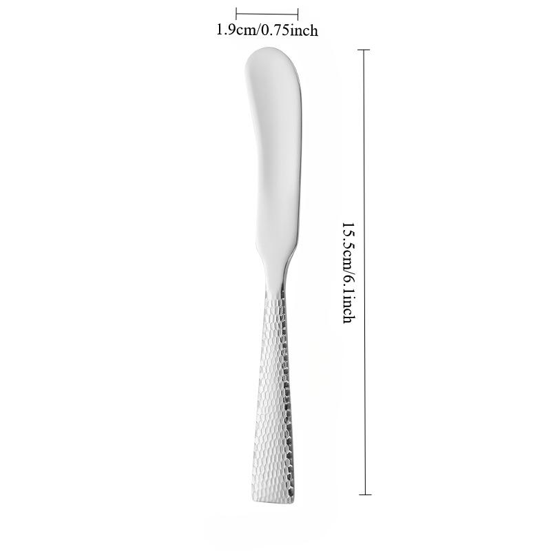 Hammer patterned 304 stainless steel butter knife, cheese , jam spatula, thickened butter baking scraper kitchen accessories