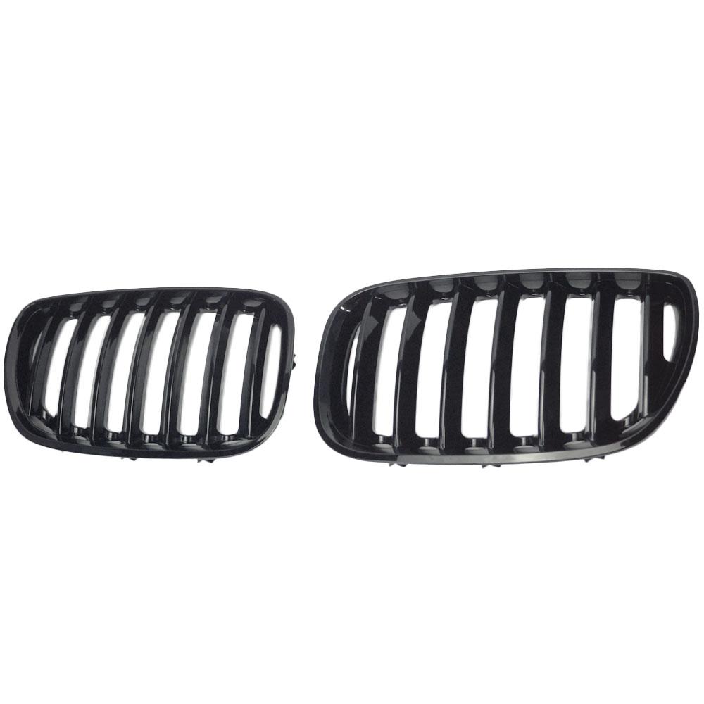 Передний капот левая правая решетка радиатора сменная решетка для BMW E53 X5 LCI 2004 2005 2006 Высококачественный глянцевый черный 1 планка Racing