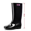 Women's Rain Shoes Casual PVC with Velvet Waterproof Non-slip Knee-high Boots New Fashion Tide for Reasons Botas De Mujer