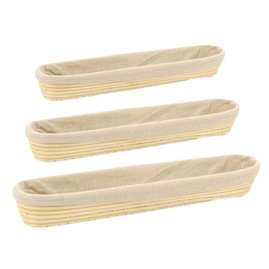 Тканевая корзина для теста из ротанга для французского хлеба и брожения багета с крышкой