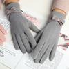 Женские зимние перчатки с бантом, ветрозащитные теплые велосипедные перчатки с флисовой подкладкой