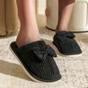 Fashion Women's Bow Slippers Fall/Winter Indoor Bedroom Floor Lightweight and Comfortable&Soft Warm Slippers for Home