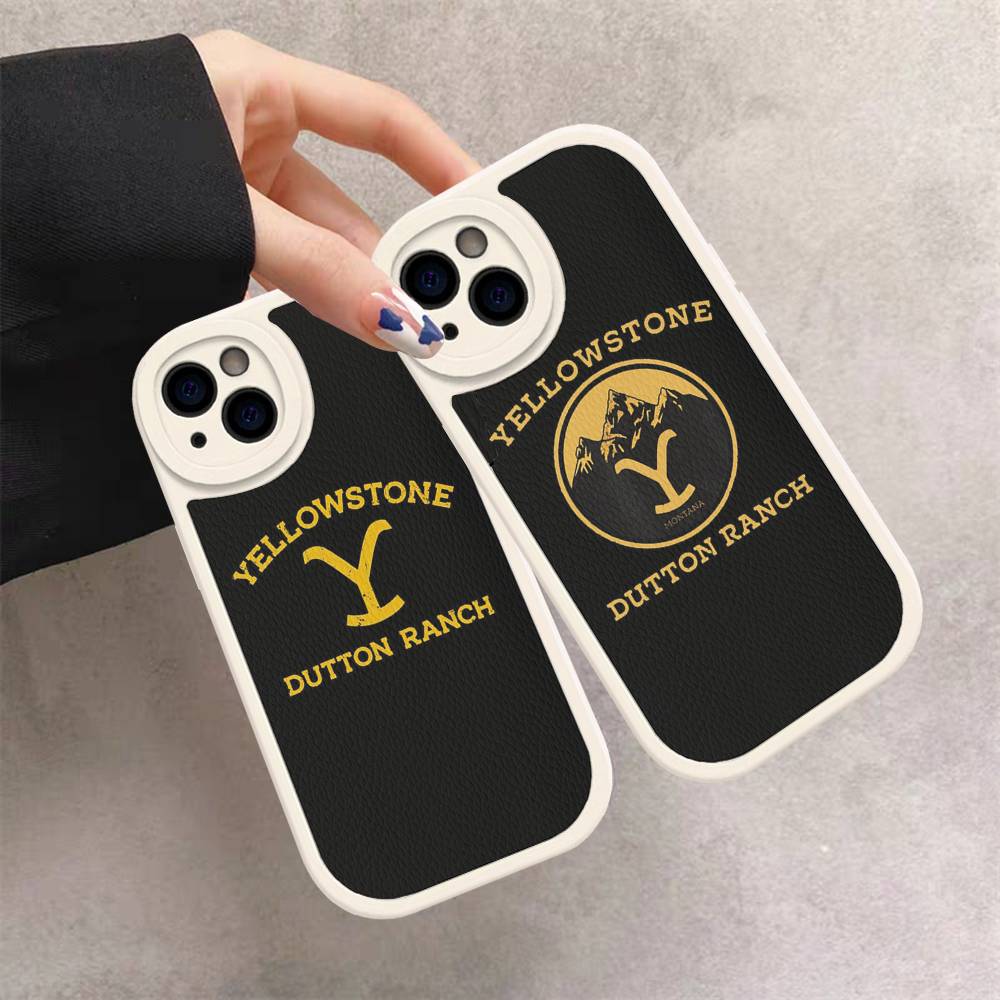 Y-Yellowstone D-Dutton R-Ranch Logo For IPhone 16 15 14 16E 13 12 11 Pro Max Plus Phone Leather Case