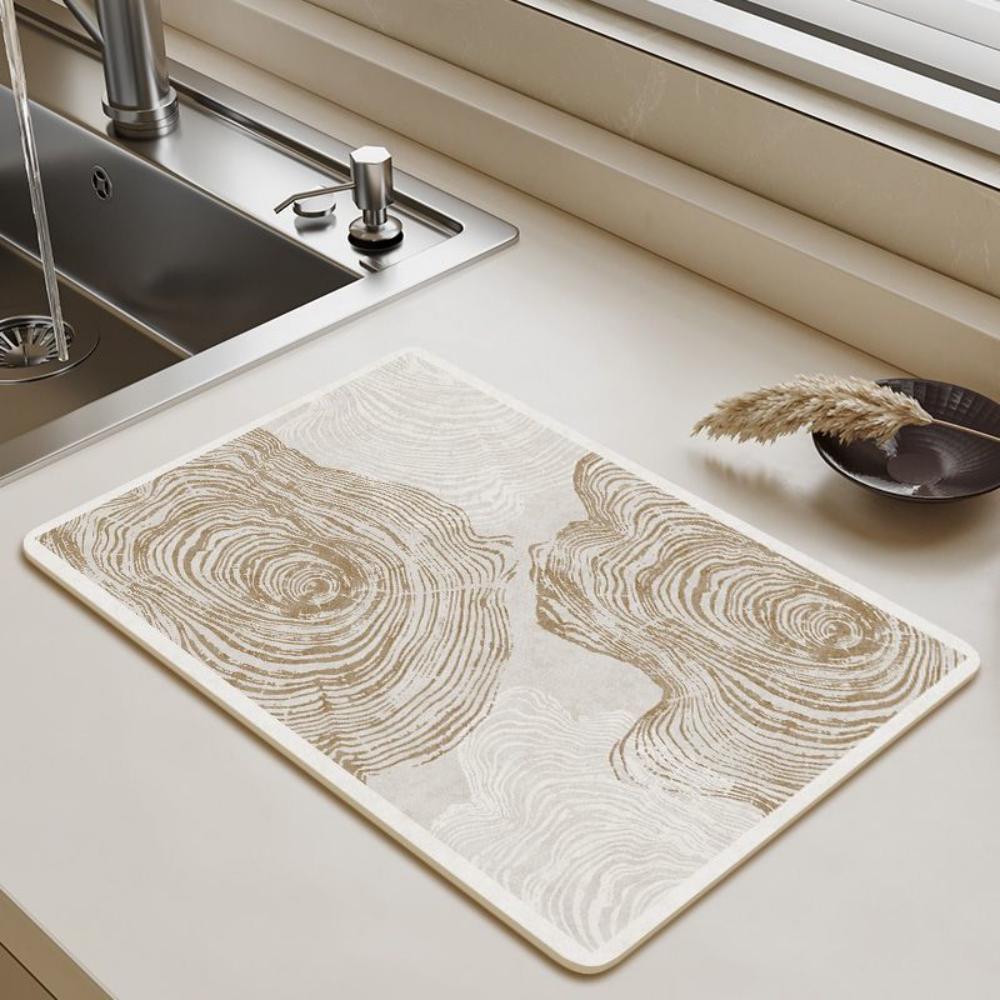 Tableware Drying Mat Soft Drain Pad Non-slip Super Absorbent Wear-resistant Coffee Machine Mat Kitchen Table HOME Decor