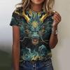 Summer Phoenix 3D Print T-shirts Women Streetwear Casual Fashion Animal Y2k Short Sleeve T Shirt O-neck Tees Tops Clothing