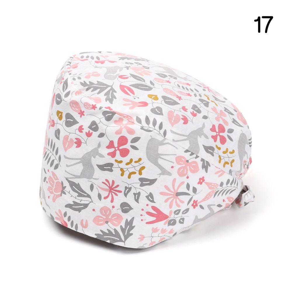 Эластичные круглые мужские и женские хирургические шапочки чистого цвета, хлопковые шапки с пышной шляпой